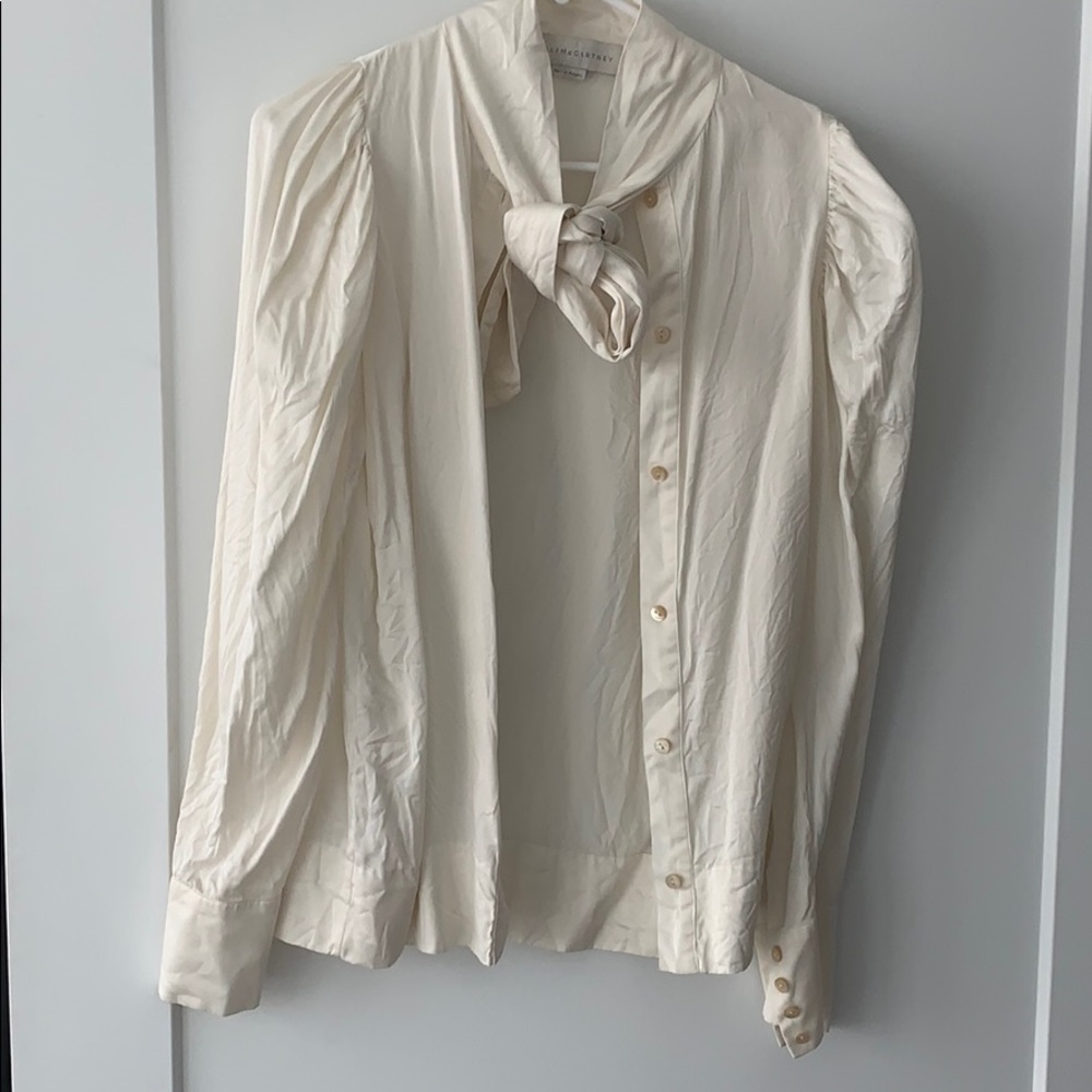 Stella McCartney white tie neck blouse
